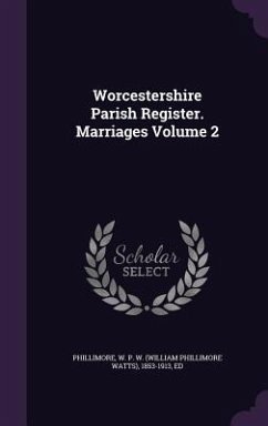 Cover Worcestershire Parish Register. Marriages Volume 2