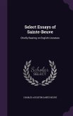 Select Essays of Sainte-Beuve: Chiefly Bearing on English Literature