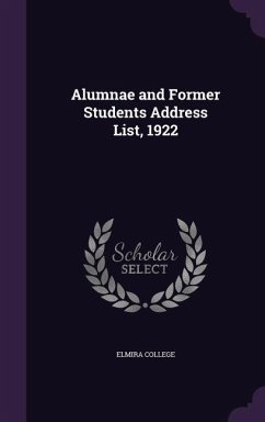 Cover Alumnae and Former Students Address List, 1922