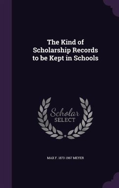 Cover The Kind of Scholarship Records to be Kept in Schools