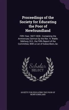 Proceedings of the Society for Educating the Poor of Newfoundland Cover Proceedings of the Society for Educating the Poor of Newfoundland