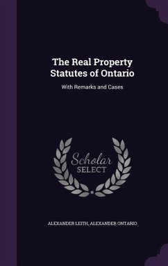 Cover The Real Property Statutes of Ontario