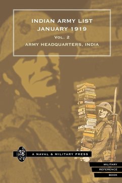 INDIAN ARMY LIST 1919 Voume 2 - Anon