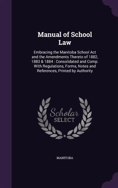 Manual of School Law - Manitoba
