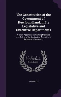 The Constitution of the Government of Newfoundland, in Its Legislative and Executive Departments - Little, John