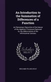 An Introduction to the Summation of Differences of a Function