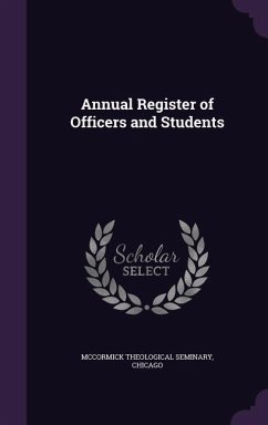 Cover Annual Register of Officers and Students