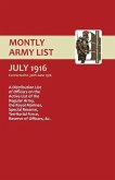 MONTHLY ARMY LIST. JULY 1916 Volume 1
