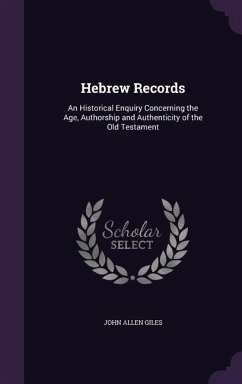 HEBREW RECORDS - Giles, John Allen