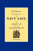 NAVY LIST JANUARY 1919 (Corrected to 18th December 1918 ) Volume 4