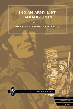 INDIAN ARMY LIST 1919 Voume 1 - Anon