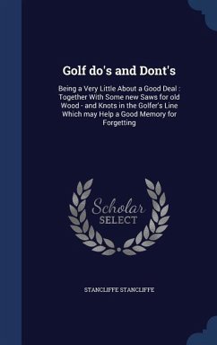 Golf do's and Dont's - Stancliffe, Stancliffe