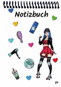 A 4 Notizblock Manga Enora, weiß, kariert