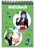 A 5 Notizblock Manga Quinn und Enora, grün, kariert