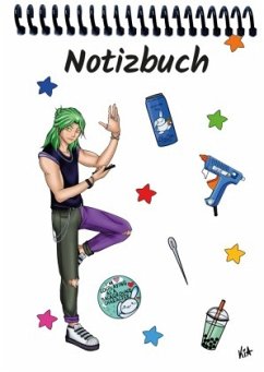 A 4 Notizblock Manga Quinn, weiß, kariert