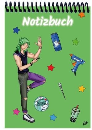 A 4 Notizblock Manga Quinn, grün, kariert A 4 Notizblock Manga Quinn, grün, kariert