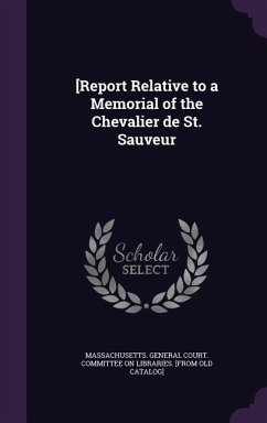 Cover [Report Relative to a Memorial of the Chevalier de St. Sauveur