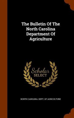 Cover The Bulletin Of The North Carolina Department Of Agriculture