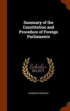 Cover Summary of the Constitution and Procedure of Foreign Parliaments