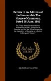 Return to an Address of the Honourable The House of Commons, Dated 25 June, 1863