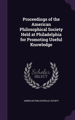 Cover Proceedings of the American Philosophical Society Held at Philadelphia for Promoting Useful Knowledge
