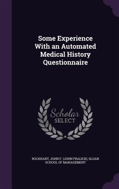 Cover Some Experience With an Automated Medical History Questionnaire