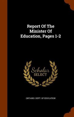 Report Of The Minister Of Education, Pages 1-2