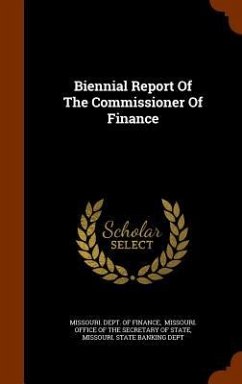 Cover Biennial Report Of The Commissioner Of Finance