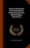 Pentas Historische Und Theologische Beobachtungen Des Merkwürdigen Alterthums