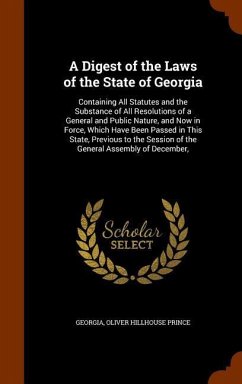 Cover A Digest of the Laws of the State of Georgia