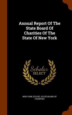 Cover Annual Report Of The State Board Of Charities Of The State Of New York