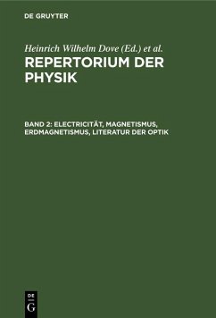 Cover Electricität, Magnetismus, Erdmagnetismus, Literatur der Optik (eBook, PDF)