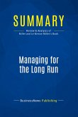 Summary: Managing for the Long Run Summary: Managing for the Long Run