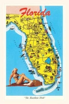 Vintage Journal Florida Tourist Map