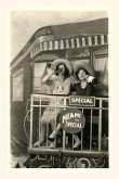 Vintage Journal Tourist Photo, Miami Train