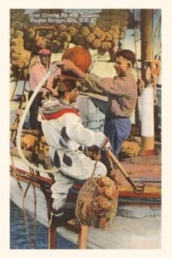 Vintage Journal Diver with Sponges, Tarpon Springs, Florida