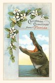 Vintage Journal Christmas Greetings from Florida, Alligator