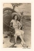 Vintage Journal Woman Posing in Stuart, Florida