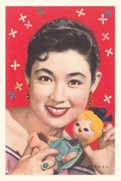 Vintage Journal Japanese Woman Holding Doll
