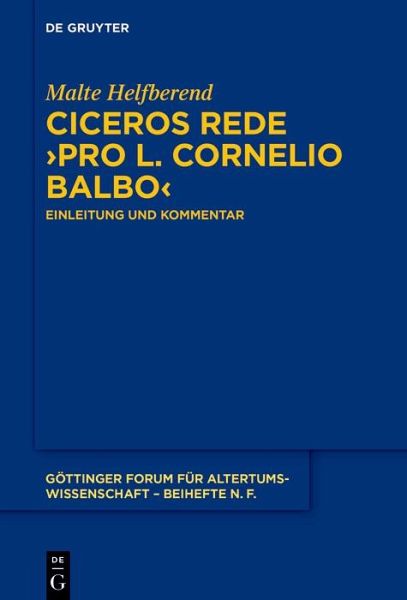 Ciceros Rede >Pro L. Cornelio Balbo< (eBook, ePUB)