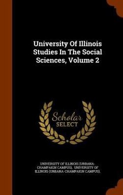 Cover University Of Illinois Studies In The Social Sciences, Volume 2