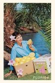 Vintage Journal Woman with Grapefruit, Florida