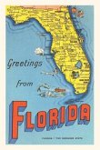 Vintage Journal Greetings from Florida, Map