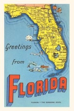 Vintage Journal Greetings from Florida, Map