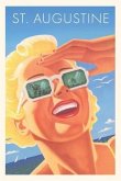 Vintage Journal St. Augustine, Woman in Sunglasses