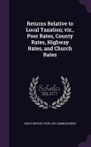 Returns Relative to Local Taxation; viz., Poor Rates, County Rates, Highway Rates, and Church Rates