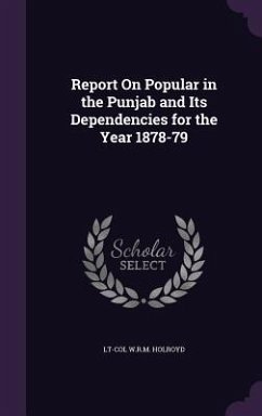 Report On Popular in the Punjab and Its Dependencies for the Year 1878-79 - Holroyd, Lt-Col W R M
