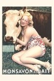 Vintage Journal Ad for Monsavon Soap, Cow