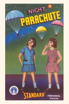 Vintage Journal Girls with Night Parachute Fireworks