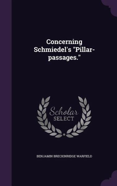 Concerning Schmiedel's  Concerning Schmiedel's